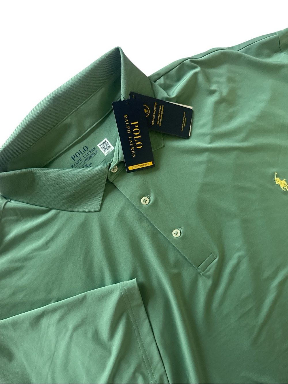 Polo by Ralph Lauren Green Performance Polo with Yellow Pony